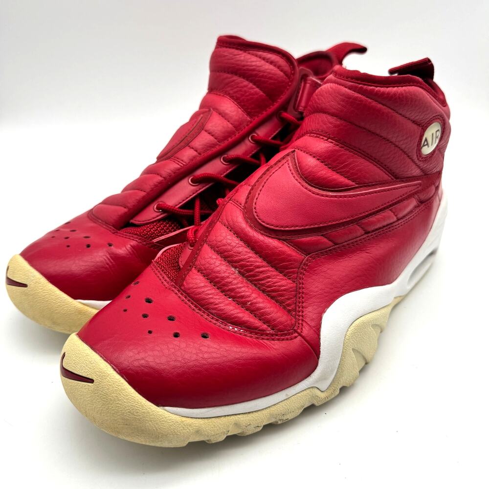Nike Air Shake NDESTRUKT Red Leather Sneakers Mens 11 Shoes